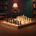 Juego de ajedrez portátil de madera magnético para divertirse en los viajes.