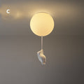 Lámpara de techo divertida con osos y luces de globos para la habitación de los niños