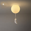 Lámpara de techo divertida con osos y luces de globos para la habitación de los niños