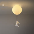 Lámpara de techo divertida con osos y luces de globos para la habitación de los niños