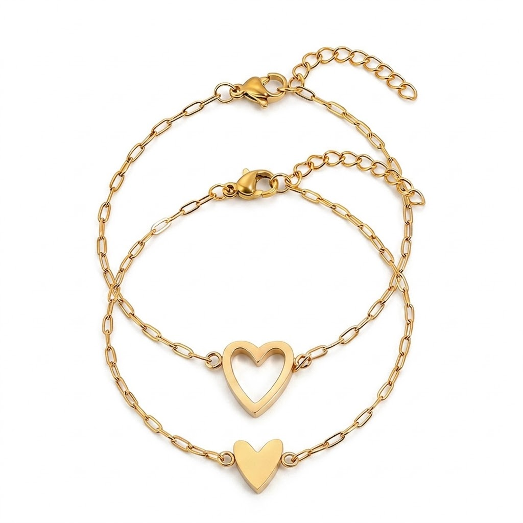 Pulsera Ajustable de Corazón a Conjunto para Parejas