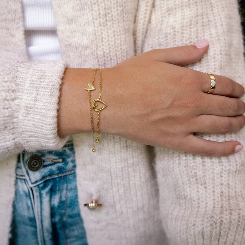 Pulsera Ajustable de Corazón a Conjunto para Parejas