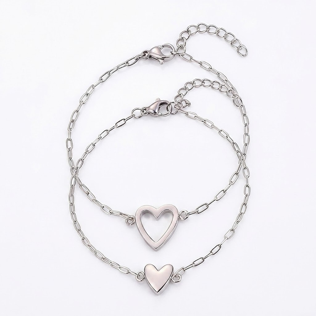 Pulsera Ajustable de Corazón a Conjunto para Parejas