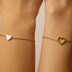 Pulsera Ajustable de Corazón a Conjunto para Parejas