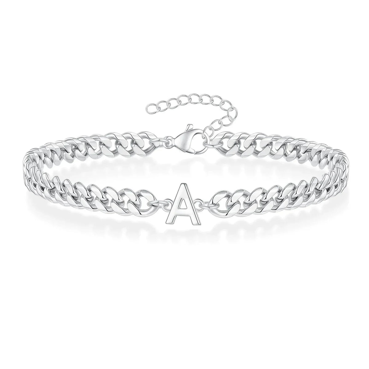 Pulsera Cubana con Inicial para Parejas