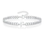 Pulsera Cubana con Inicial para Parejas