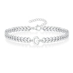 Pulsera Cubana con Inicial para Parejas