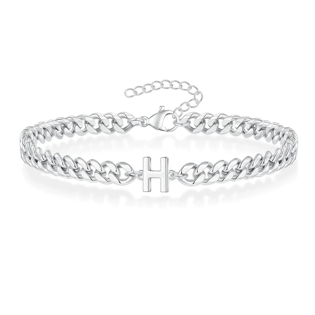 Pulsera Cubana con Inicial para Parejas