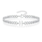 Pulsera Cubana con Inicial para Parejas
