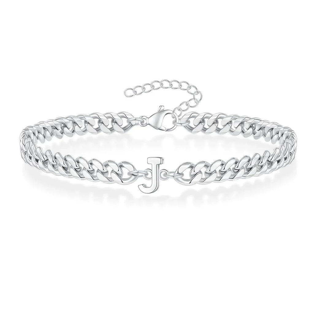 Pulsera Cubana con Inicial para Parejas
