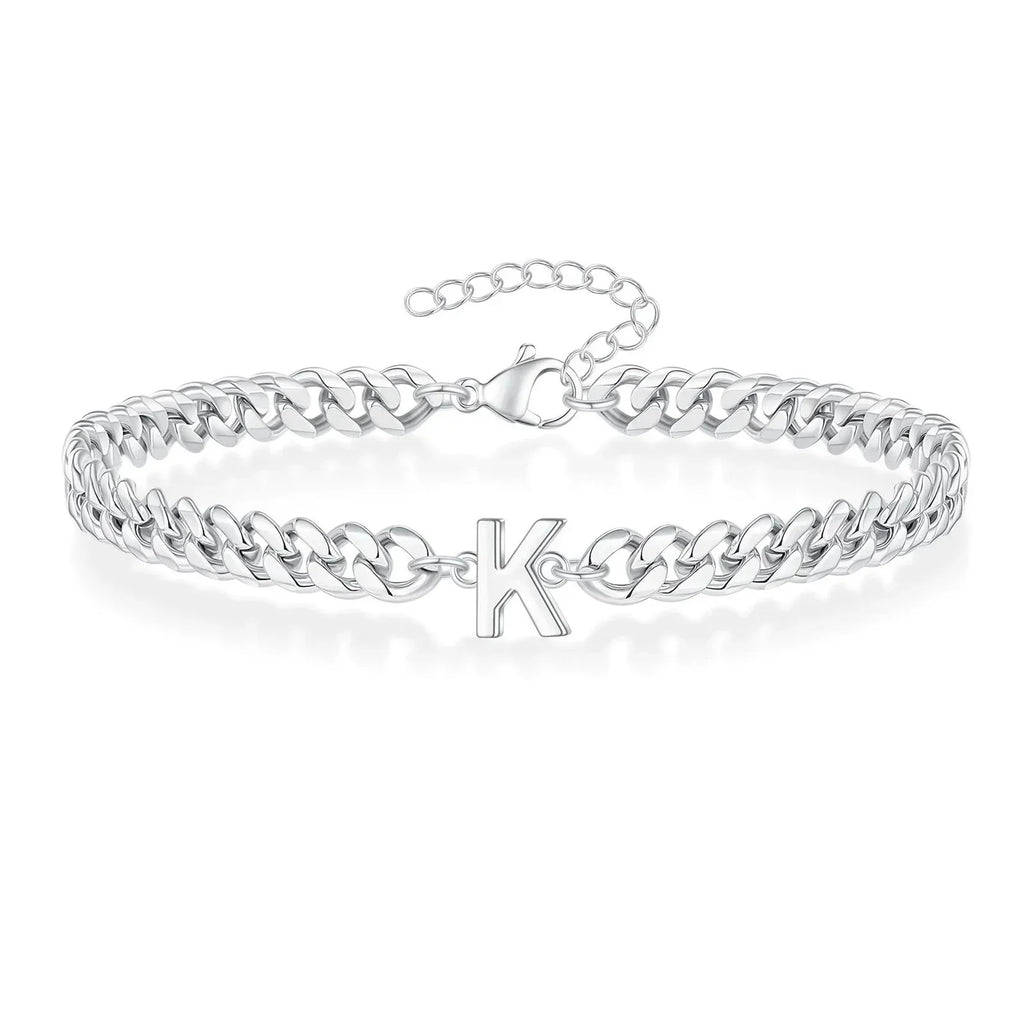 Pulsera Cubana con Inicial para Parejas