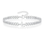 Pulsera Cubana con Inicial para Parejas