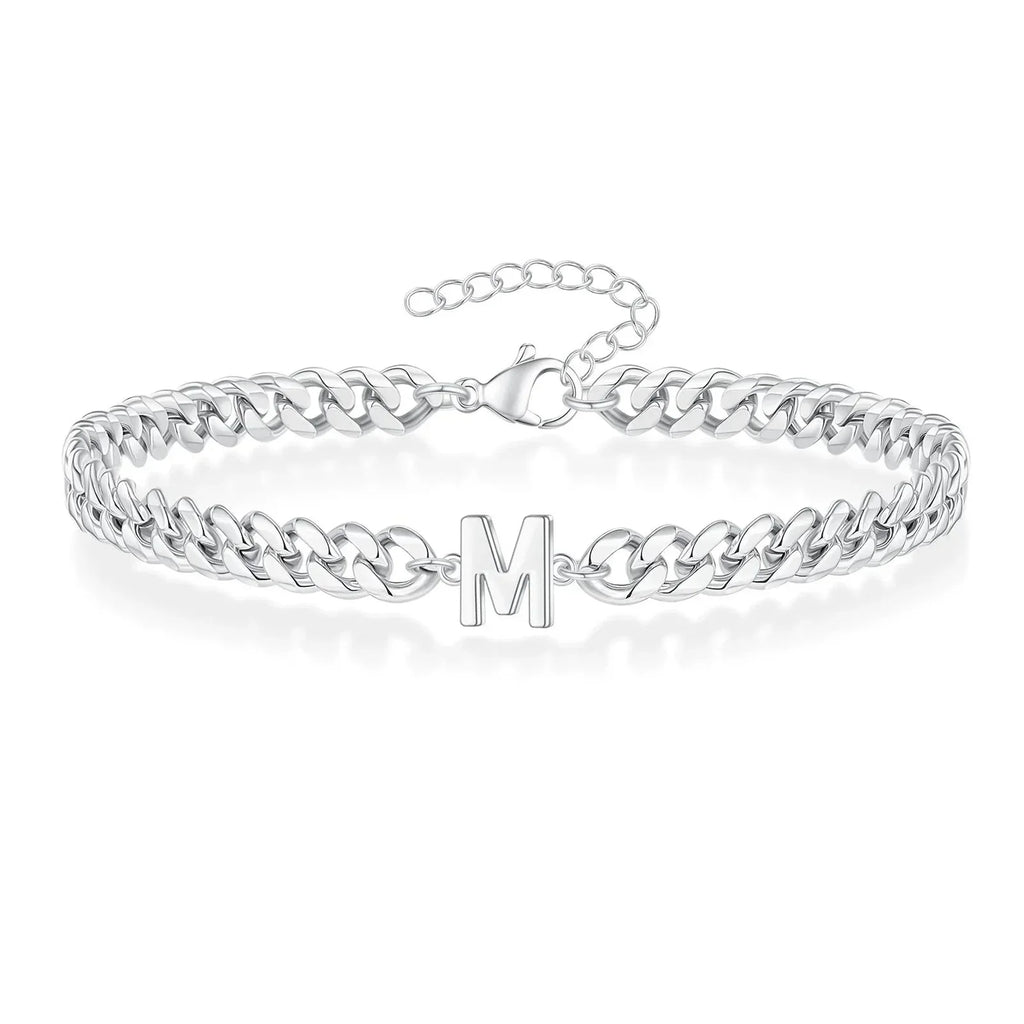 Pulsera Cubana con Inicial para Parejas