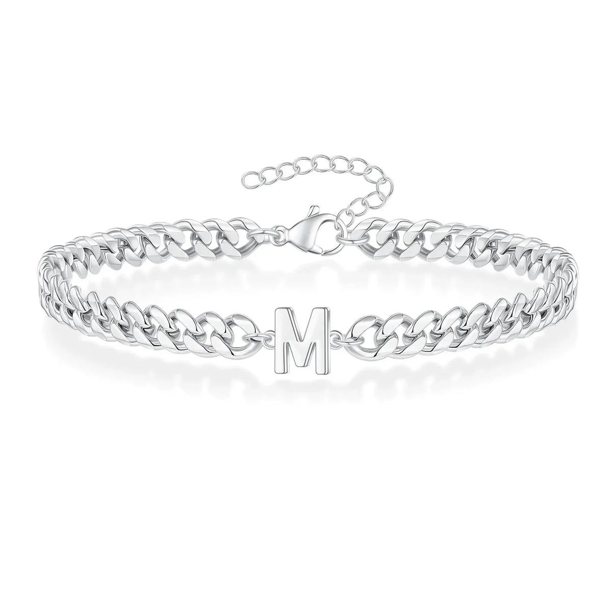 Pulsera Cubana con Inicial para Parejas