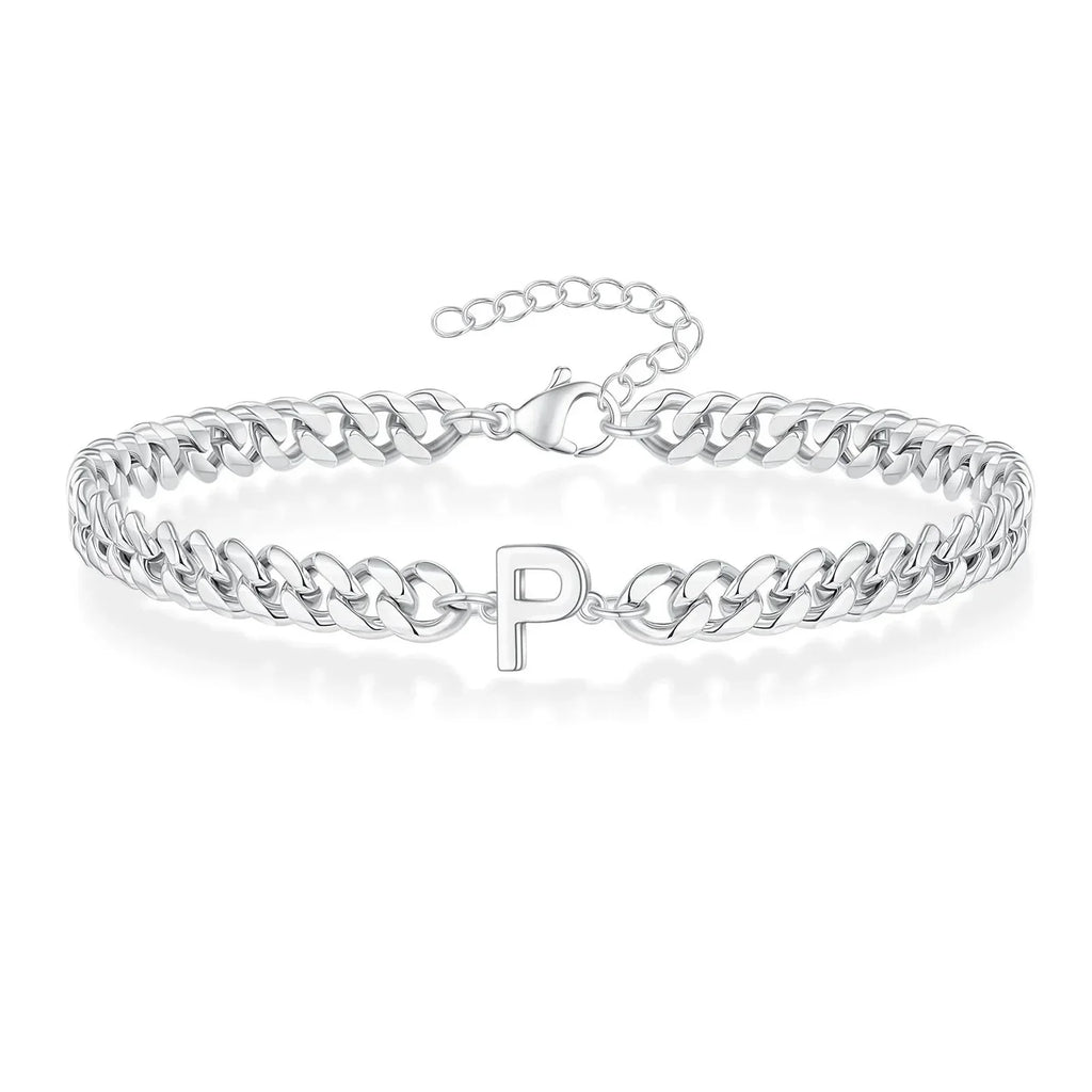 Pulsera Cubana con Inicial para Parejas