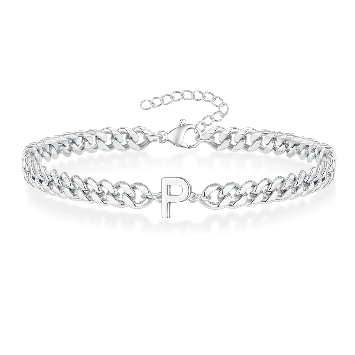 Pulsera Cubana con Inicial para Parejas