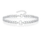 Pulsera Cubana con Inicial para Parejas