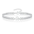 Pulsera Cubana con Inicial para Parejas
