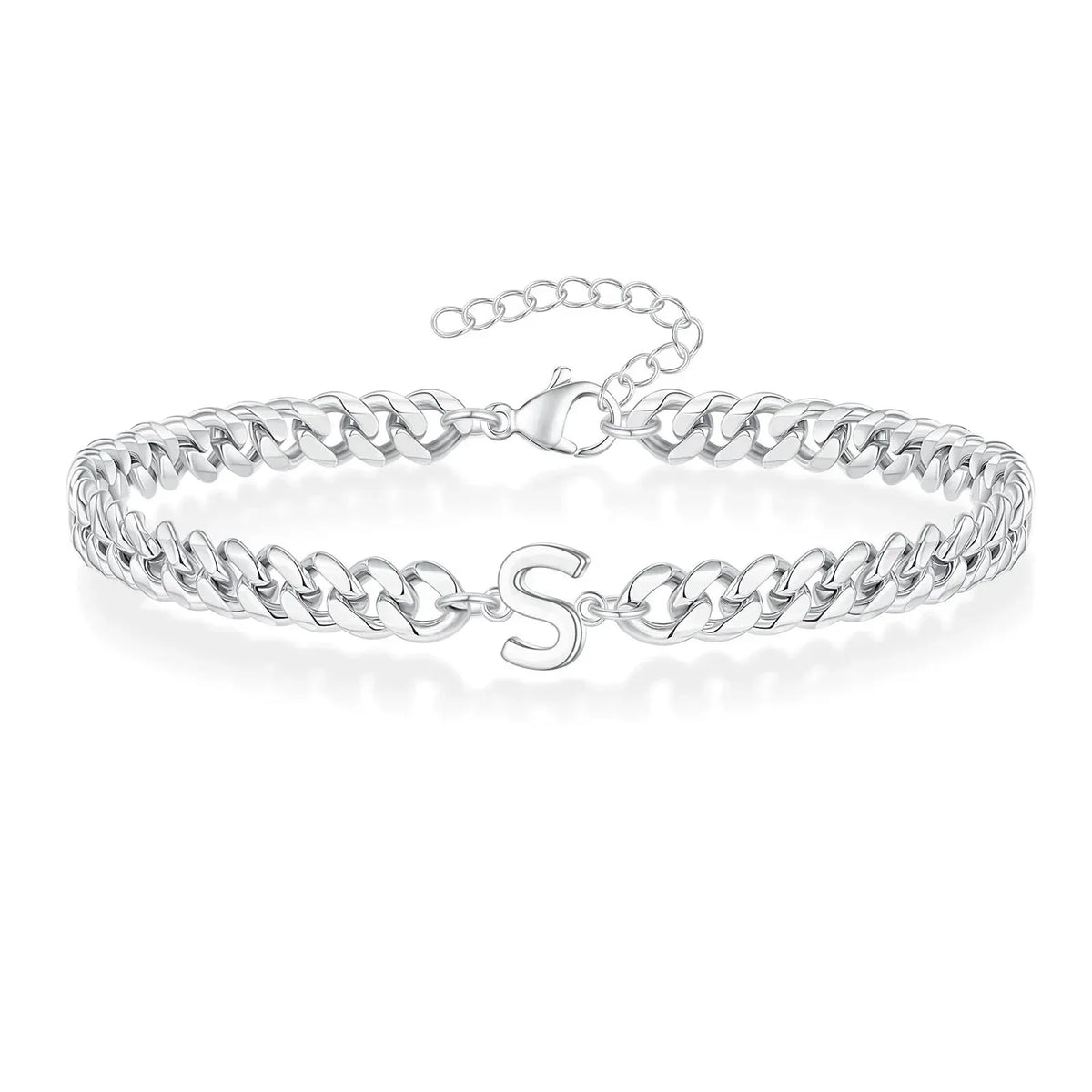 Pulsera Cubana con Inicial para Parejas