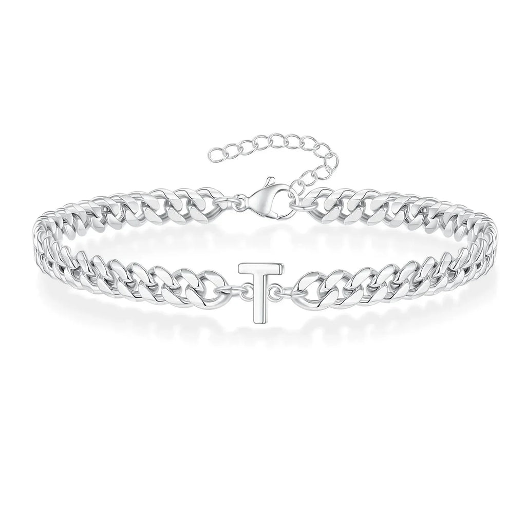 Pulsera Cubana con Inicial para Parejas