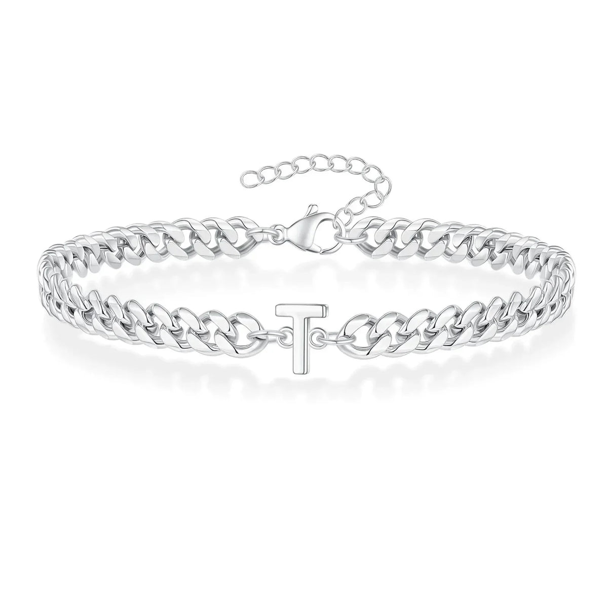 Pulsera Cubana con Inicial para Parejas