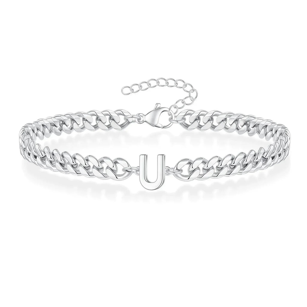 Pulsera Cubana con Inicial para Parejas