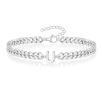 Pulsera Cubana con Inicial para Parejas