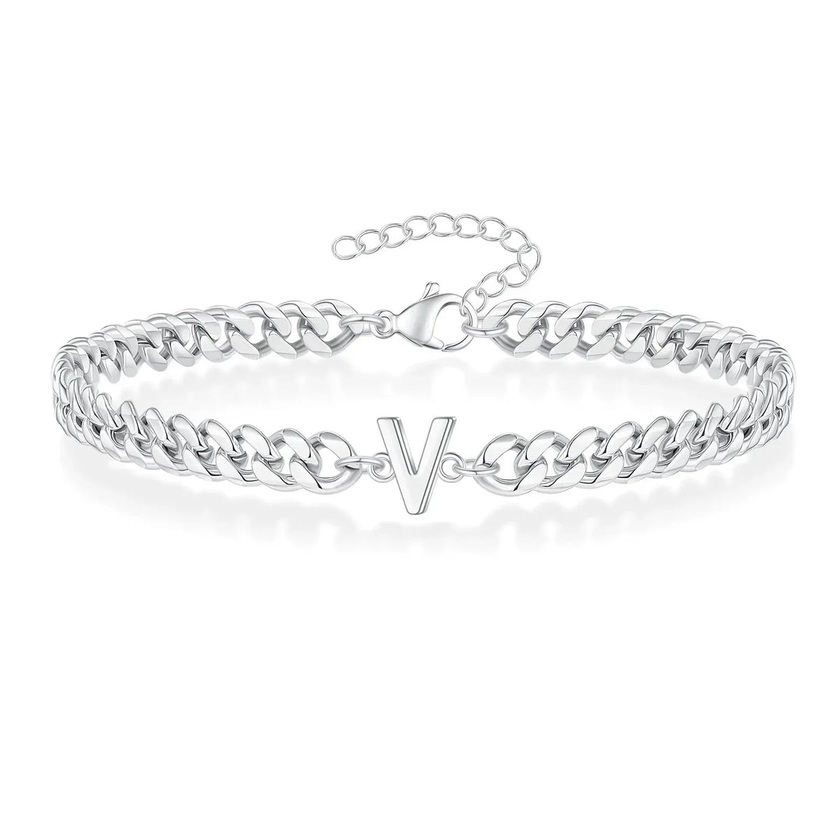 Pulsera Cubana con Inicial para Parejas