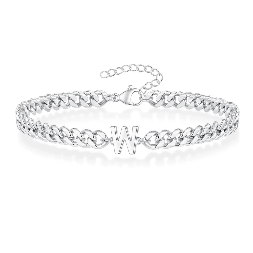 Pulsera Cubana con Inicial para Parejas