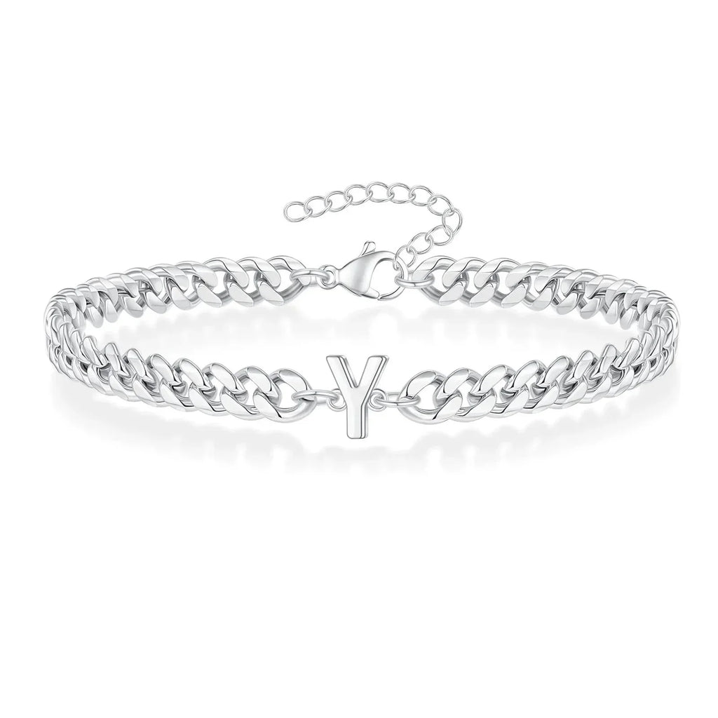 Pulsera Cubana con Inicial para Parejas