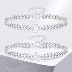 Pulsera Cubana con Inicial para Parejas