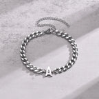 Pulsera Cubana con Inicial para Parejas