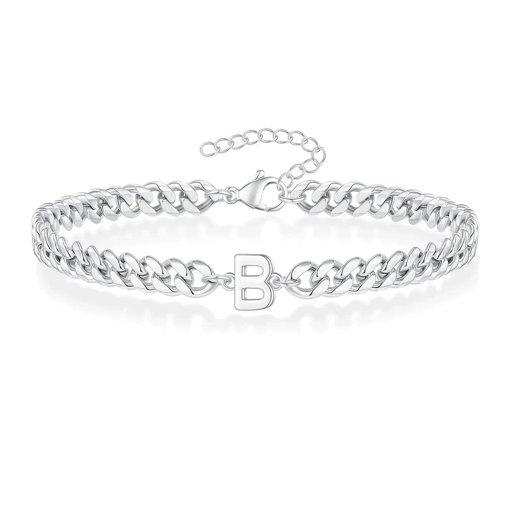 Pulsera Cubana con Inicial para Parejas