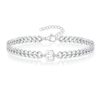 Pulsera Cubana con Inicial para Parejas