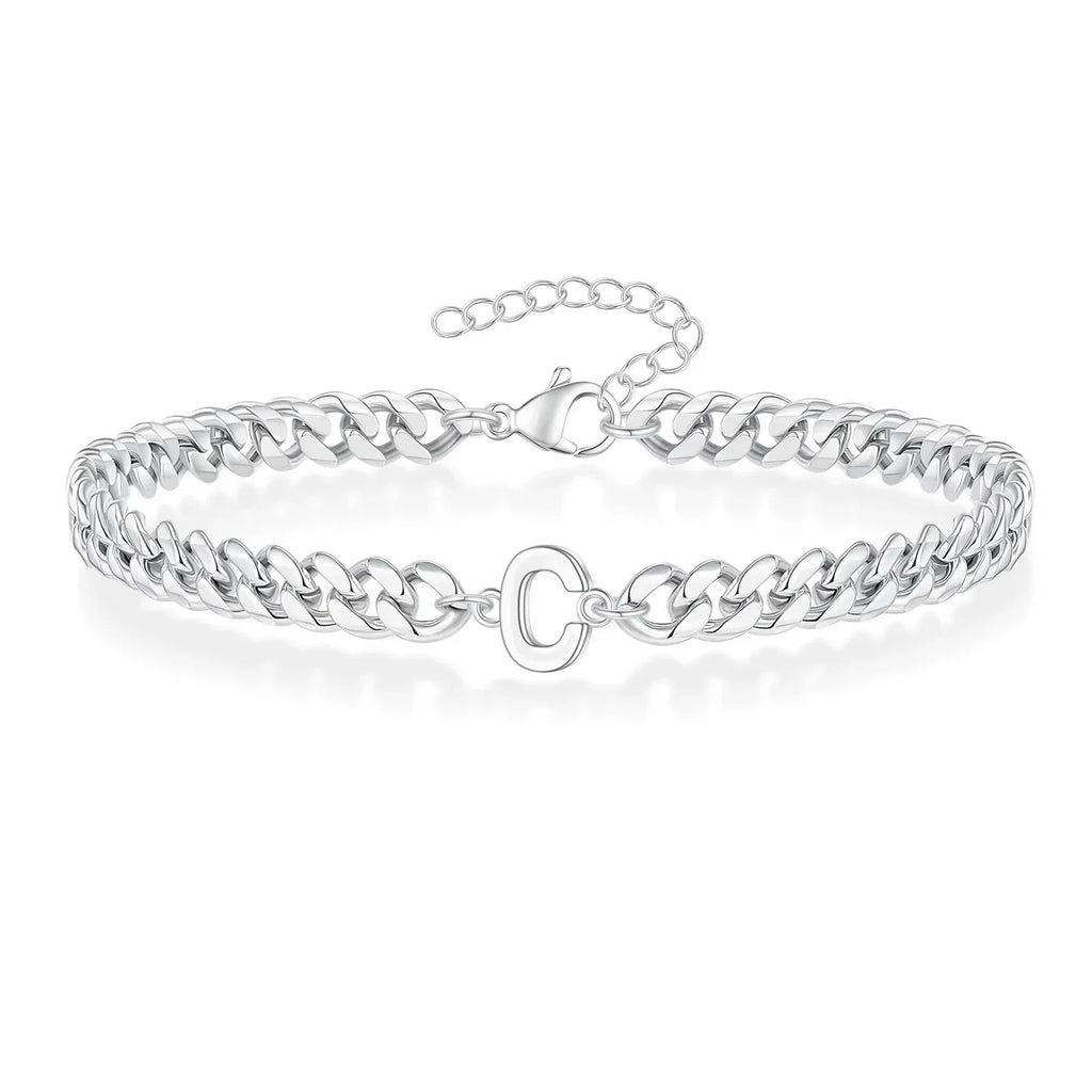 Pulsera Cubana con Inicial para Parejas