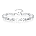 Pulsera Cubana con Inicial para Parejas