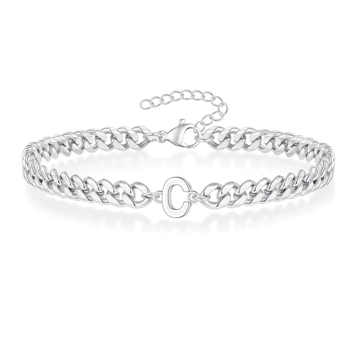 Pulsera Cubana con Inicial para Parejas