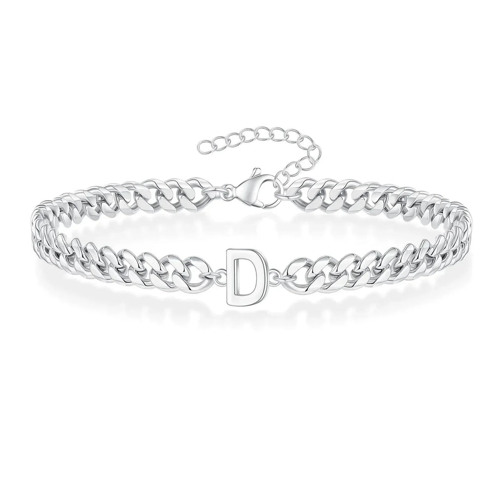 Pulsera Cubana con Inicial para Parejas