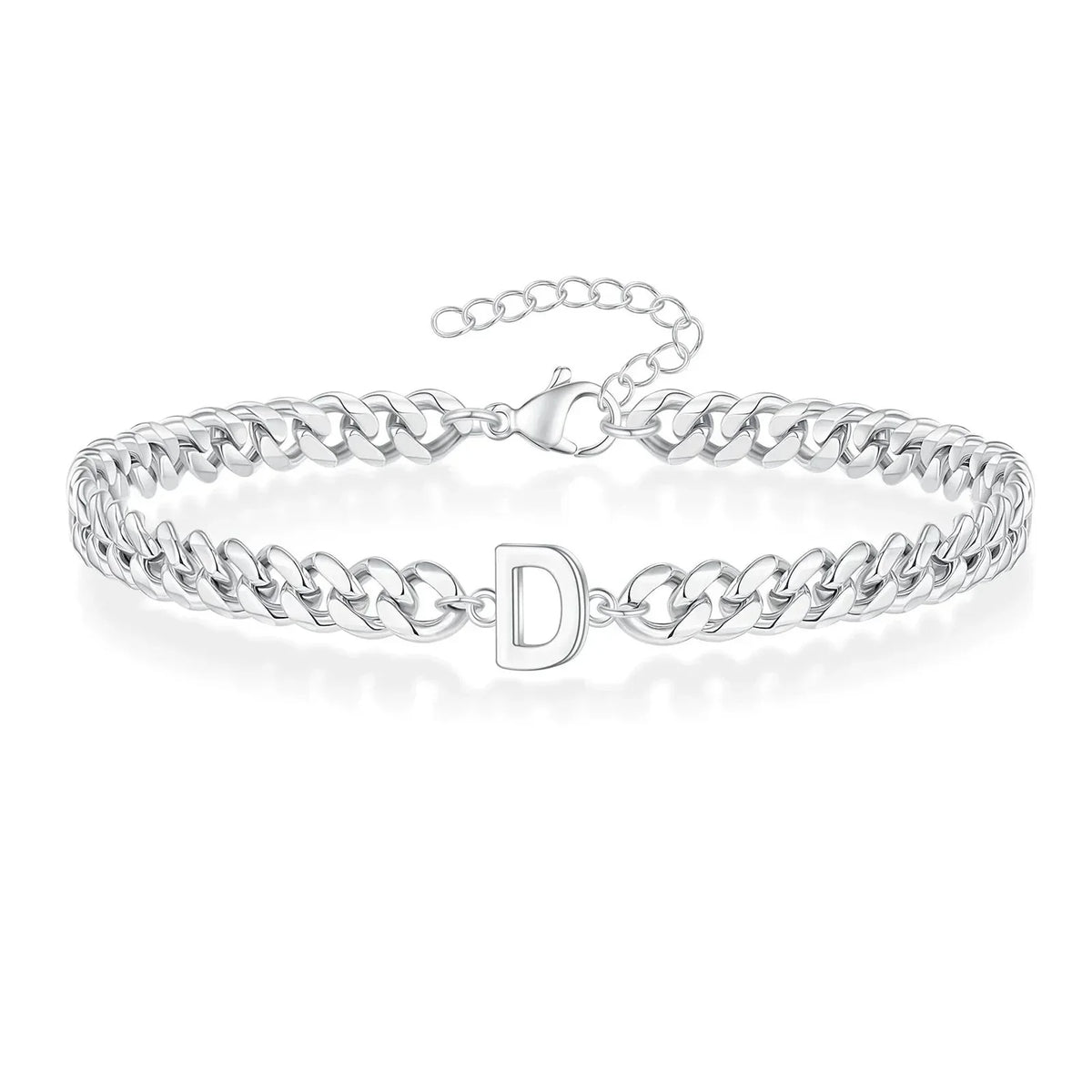 Pulsera Cubana con Inicial para Parejas