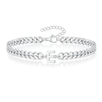 Pulsera Cubana con Inicial para Parejas