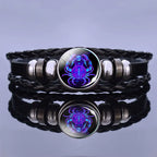 Pulsera de cuero con charm de astrología