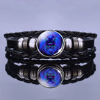 Pulsera de cuero con charm de astrología