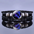 Pulsera de cuero con charm de astrología