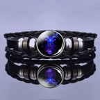 Pulsera de cuero con charm de astrología
