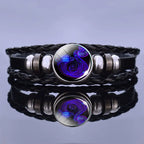 Pulsera de cuero con charm de astrología