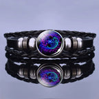 Pulsera de cuero con charm de astrología