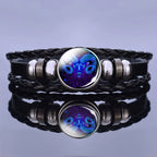 Pulsera de cuero con charm de astrología