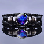 Pulsera de cuero con charm de astrología