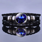 Pulsera de cuero con charm de astrología