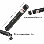Puntero láser de alta potencia con haz verde y rojo para larga distancia